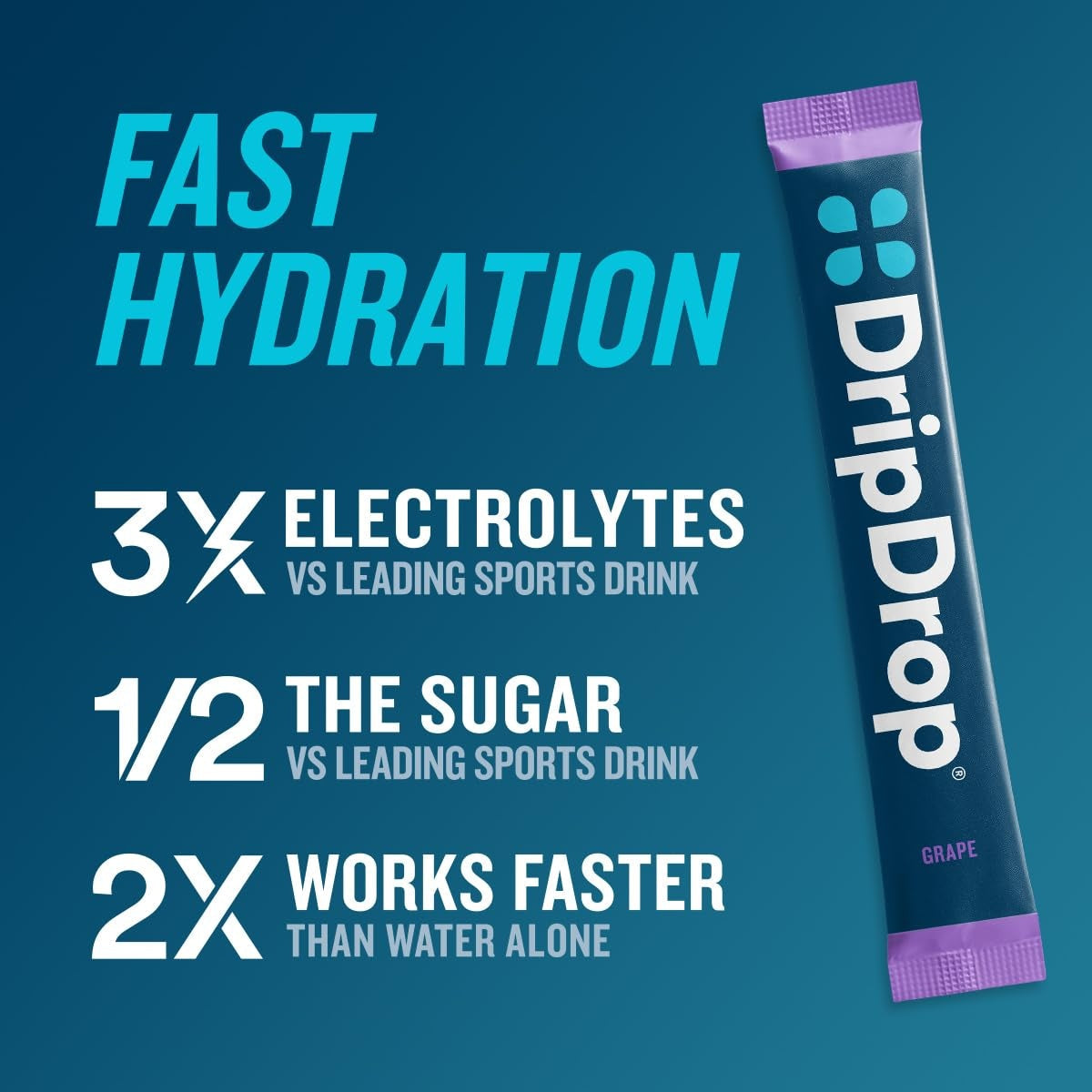DripDrop Juicy Variety Pack Electrolyte Powder, 8 oz sticks, 32 count