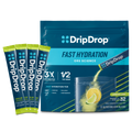 DripDrop Lemon Lime Electrolyte Powder, 8 oz sticks, 32 count