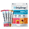 DripDrop Zero Sugar Plus, Watermelon, Tangerine, Tropical Punch, Raspberry Lemonade, 16 oz sticks, 8 count