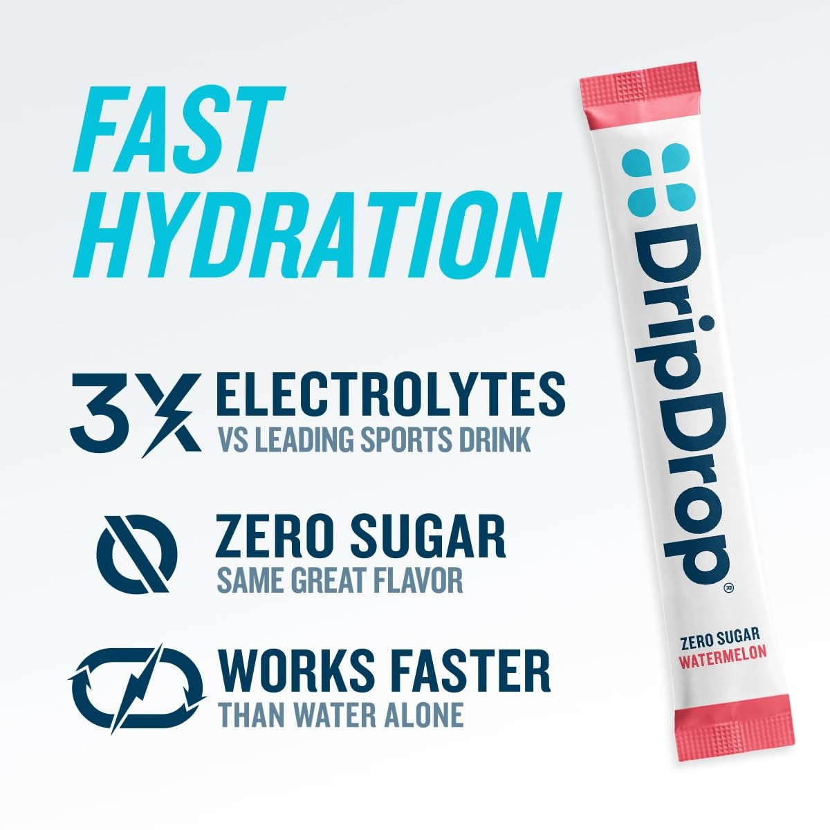 DripDrop Zero Sugar Classic Variety Pack Electrolyte Powder, 8 oz sticks, 16 count