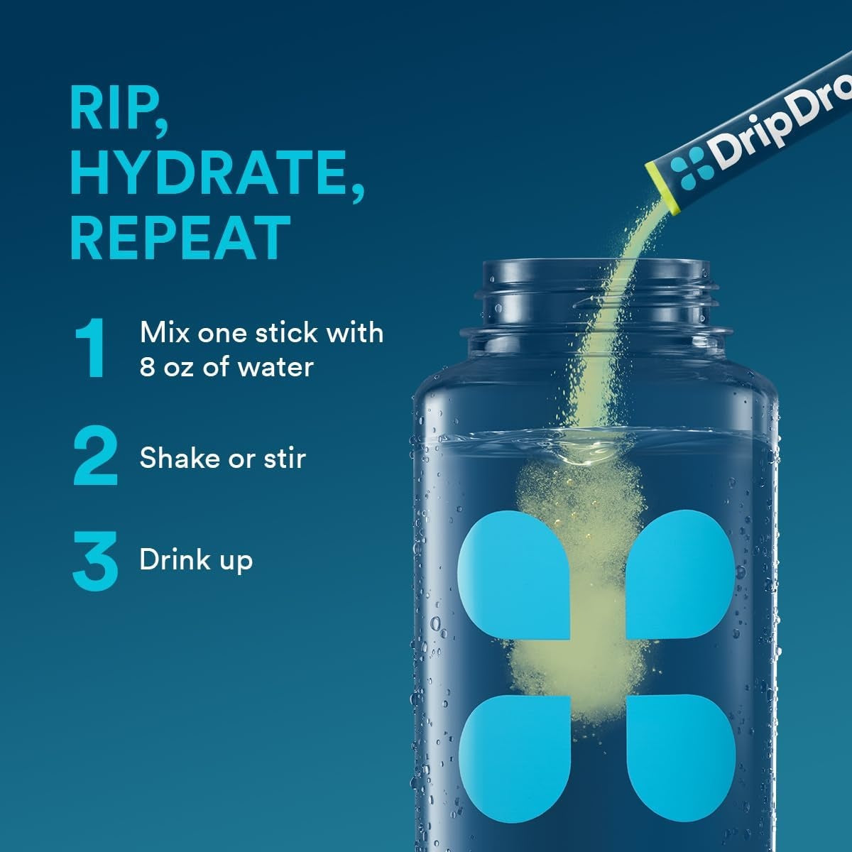 DripDrop Sunburst Variety Pack Electrolyte Powder, 8 oz sticks, 16 count